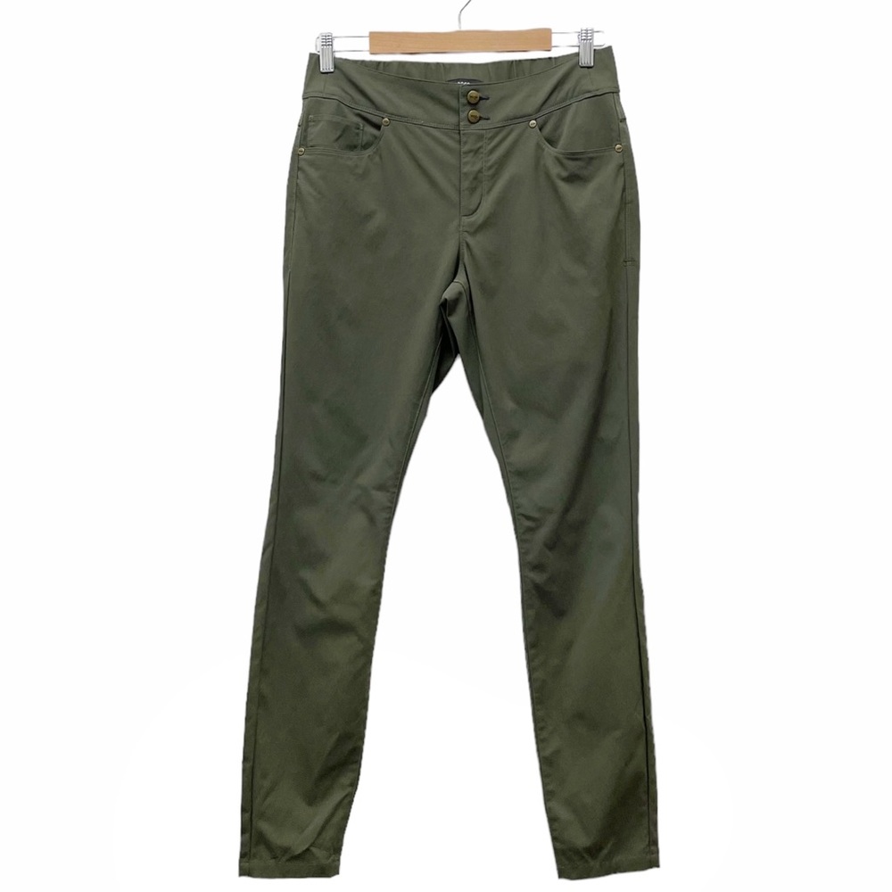 Toad & Co Rover Skinny Pant Olive Green Recycled Nylon Women’s 10 Hiking Outdoor
